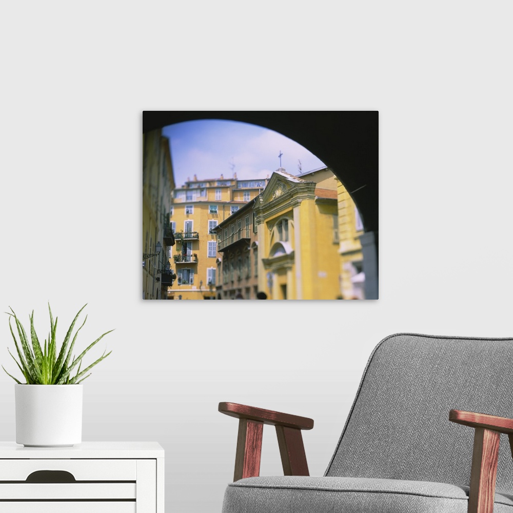A modern room featuring Buildings in a city, Nice, Cote dAzur, France