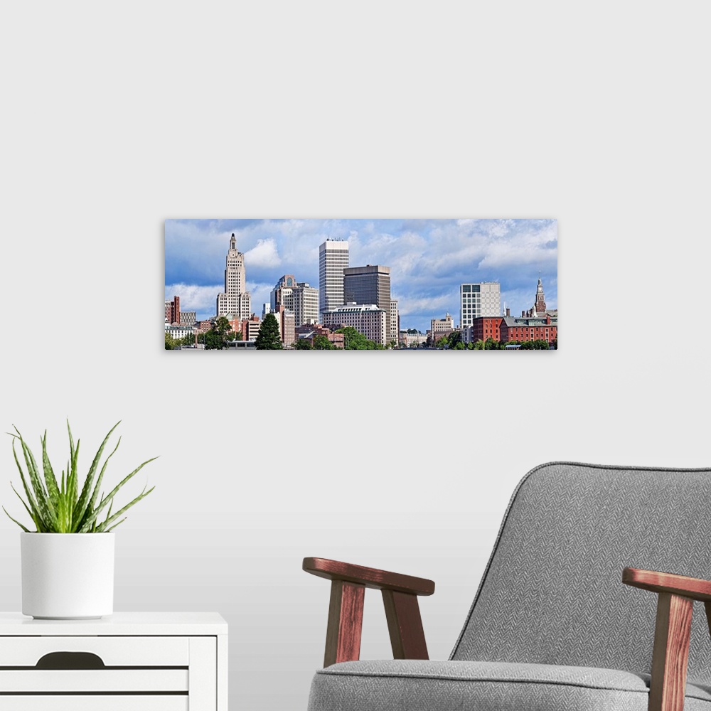 A modern room featuring Buildings in a city, Providence River, Providence, Rhode Island, USA 2012