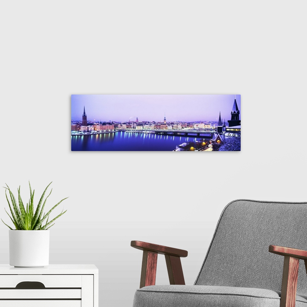 A modern room featuring Buildings in a city, Riddarholmen, Riddarholmen and the Old Town, Stockholm, Sweden