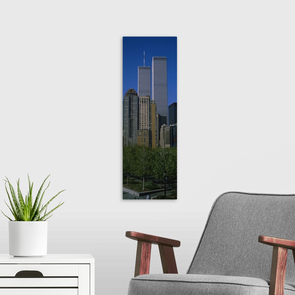 A modern room featuring Buildings in a city, World Trade Center, New York City, New York State