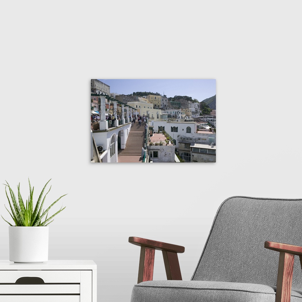 A modern room featuring Buildings in a town, Capri, Bay of Naples, Campania, Italy