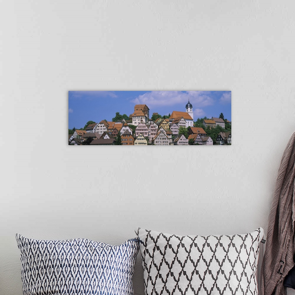 A bohemian room featuring Buildings on a hill, Altensteig, Black Forest, Germany