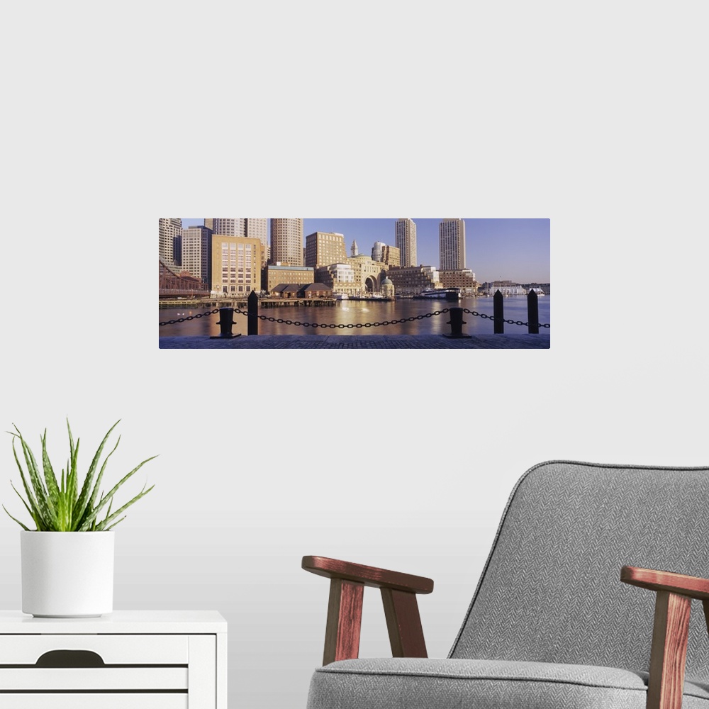 A modern room featuring Buildings on the waterfront, Boston, Massachusetts