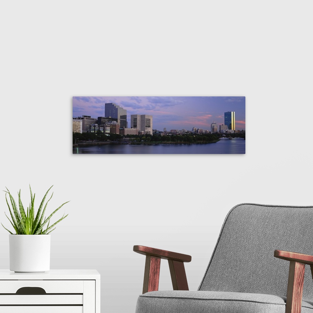 A modern room featuring Buildings on the waterfront, Charles River, Boston, Massachusetts