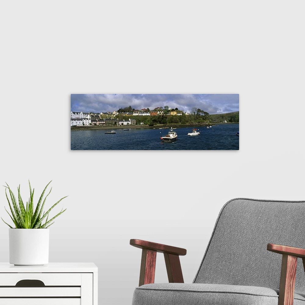 A modern room featuring Buildings on the waterfront, Portree, Isle of Skye, Scotland