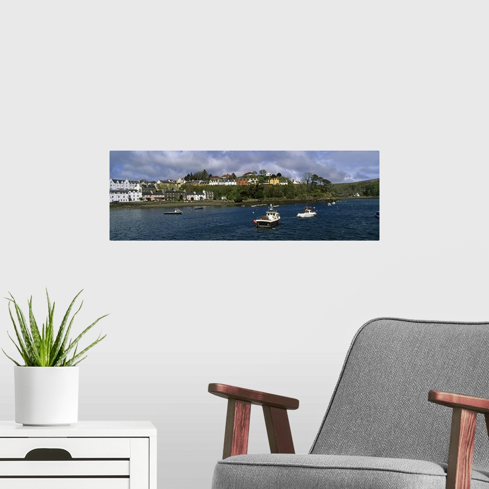 A modern room featuring Buildings on the waterfront, Portree, Isle of Skye, Scotland
