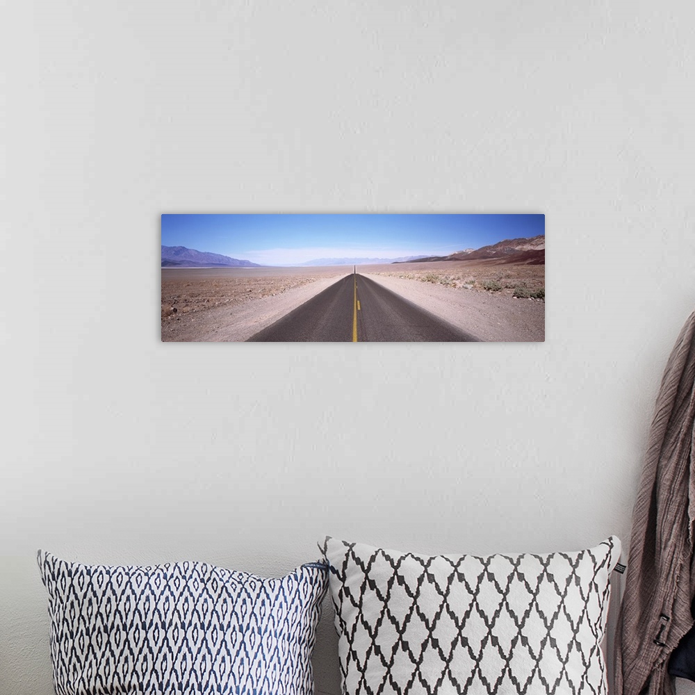 A bohemian room featuring California, Death Valley, Empty highway in the valley