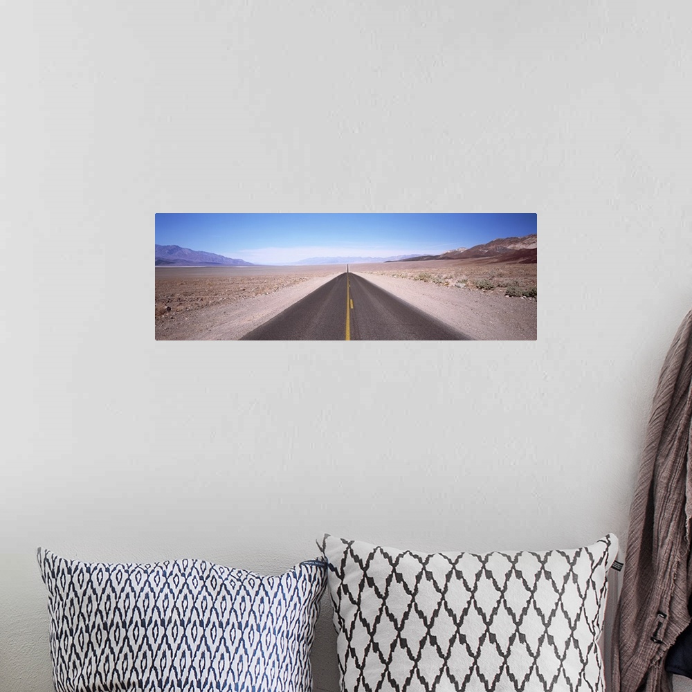 A bohemian room featuring California, Death Valley, Empty highway in the valley