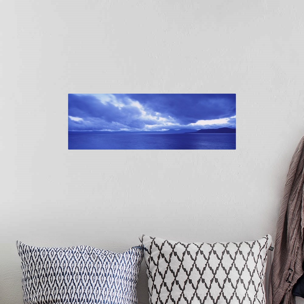 A bohemian room featuring California, Lake Tahoe, Storm cloud over a lake