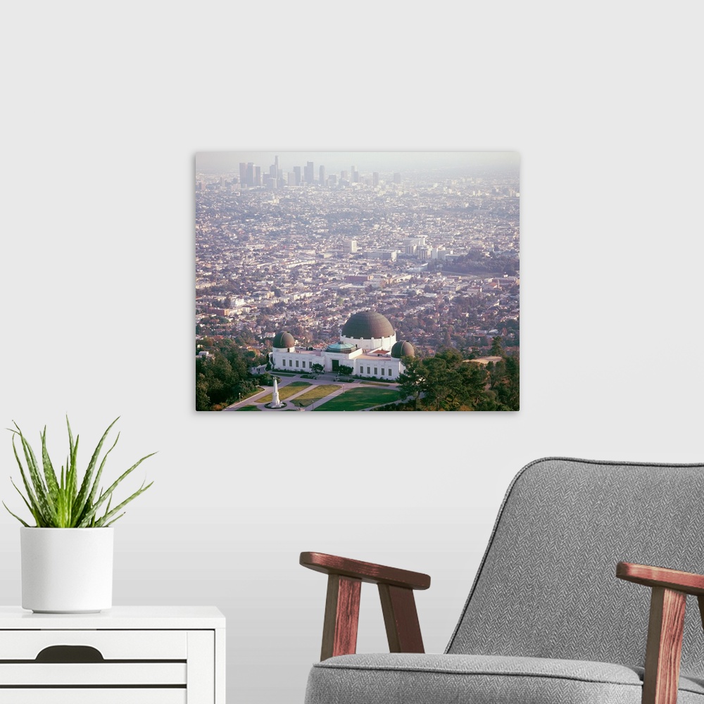 A modern room featuring California, Los Angeles, Aerial view of Griffith Observatory