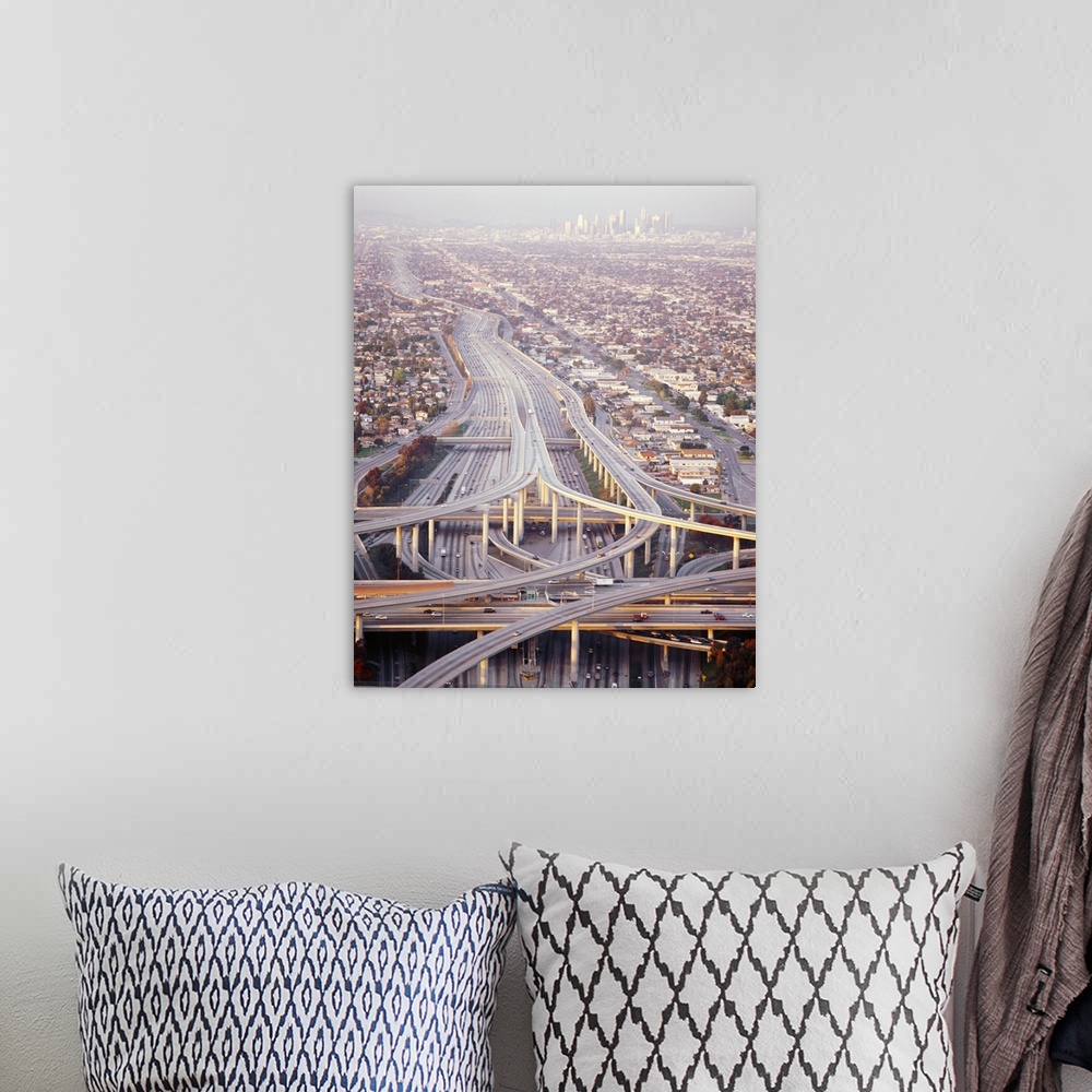 A bohemian room featuring California, Los Angeles, Aerial view of the city