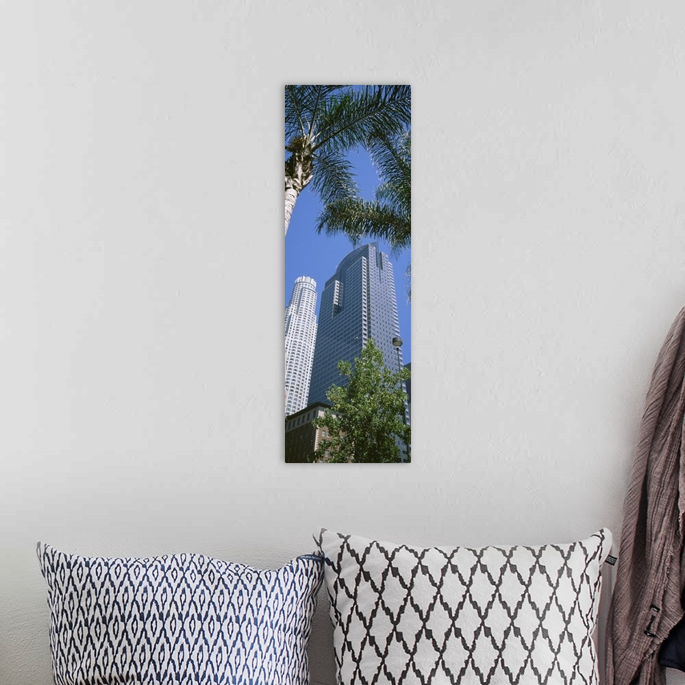 A bohemian room featuring California, Los Angeles, Low angle view of high rise buildings