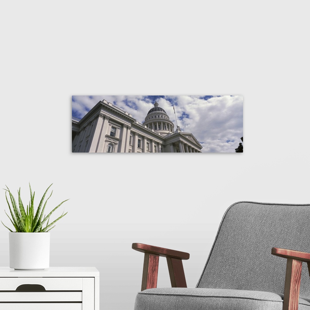 A modern room featuring California, Sacramento, Low angle view of State Capitol Building