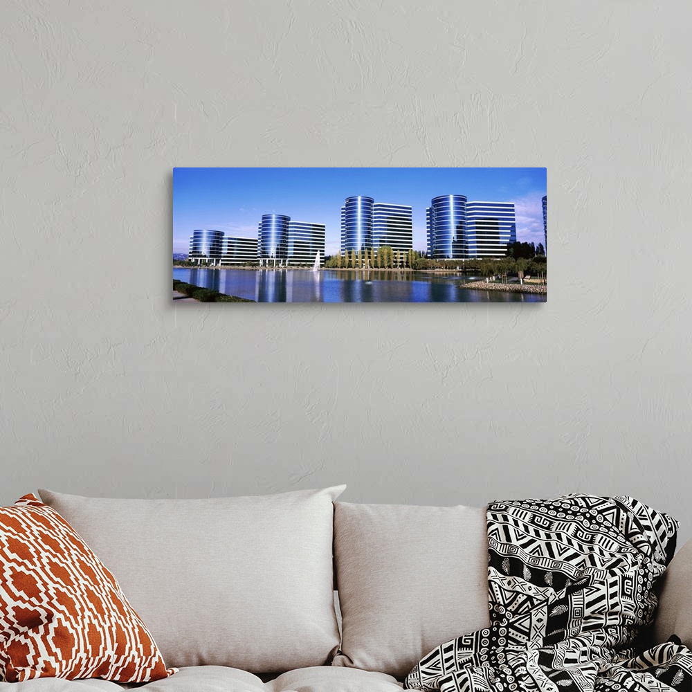 A bohemian room featuring California, Silicon Valley, Oracle Headquarters, Panoramic view of waterfront and skyline
