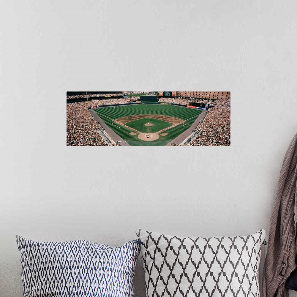 A bohemian room featuring Camden Yards Baseball Field Baltimore MD
