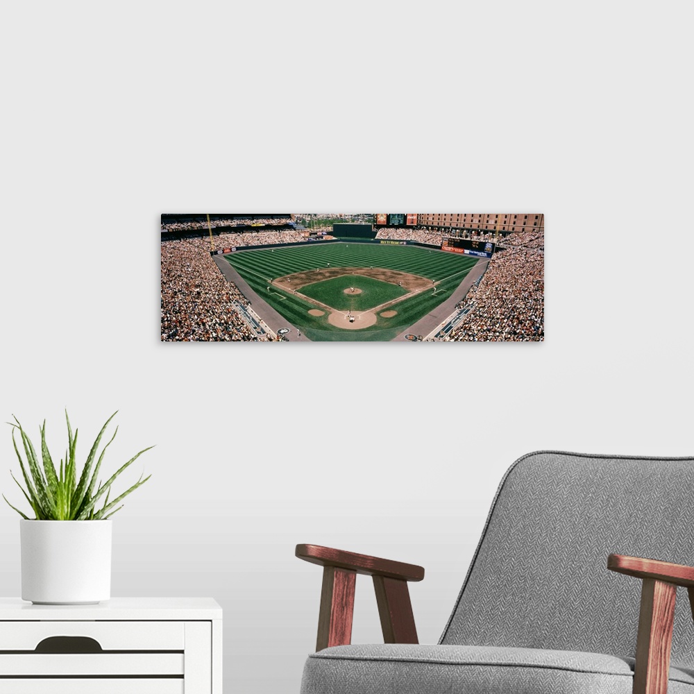 A modern room featuring Camden Yards Baseball Field Baltimore MD