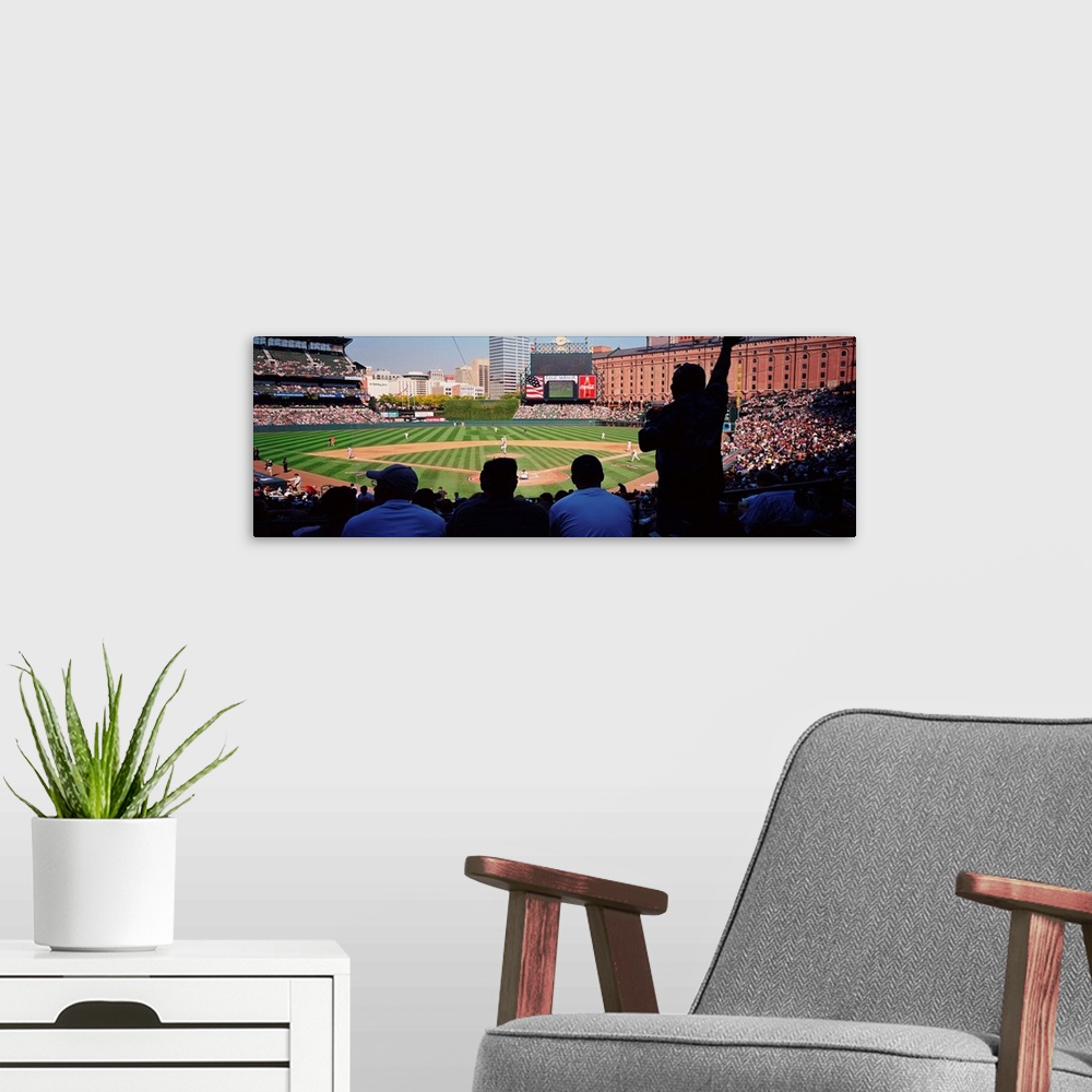 A modern room featuring Camden Yards Baseball Game Baltimore Maryland