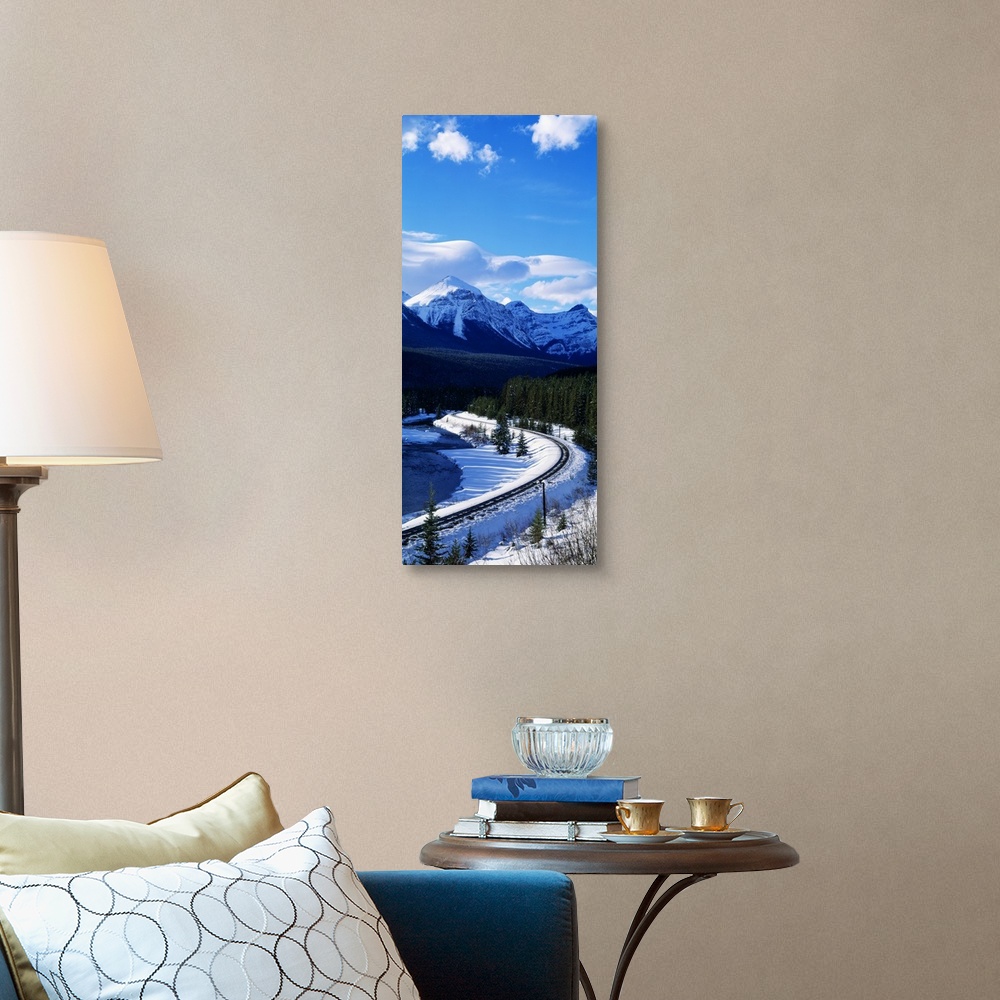 A traditional room featuring Canada, Alberta, Banff National Park, winter