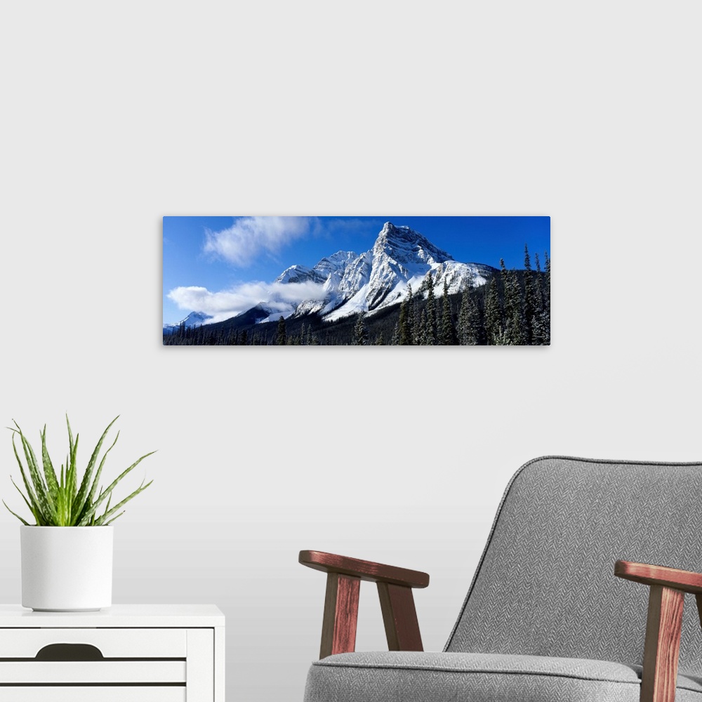 A modern room featuring Canada, Alberta, Rocky Mountains, winter