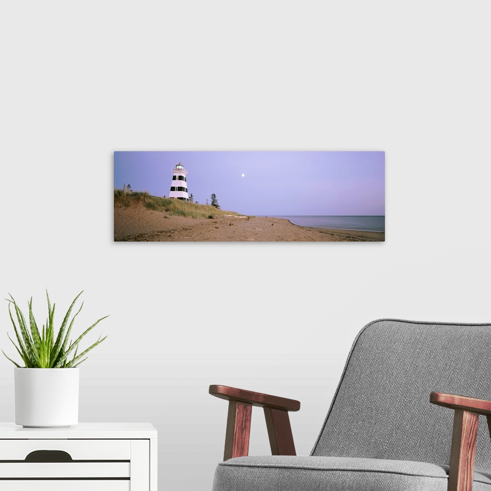 A modern room featuring Canada, Prince Edward Island, Low angle view of West Point Lighthouse