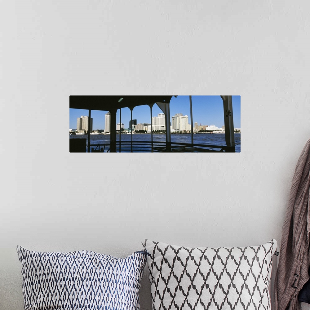 A bohemian room featuring Canal Street Ferry Skyline New Orleans LA