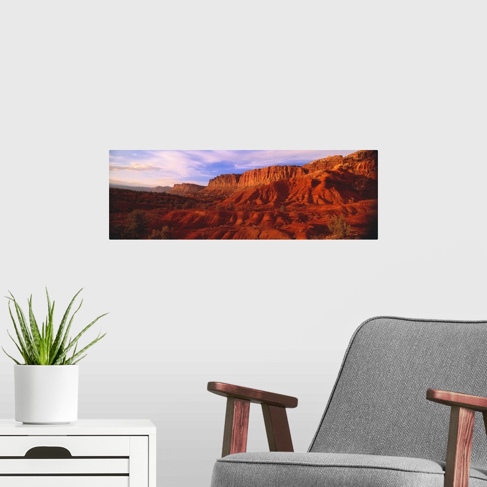 A modern room featuring Capitol Reef National Park UT