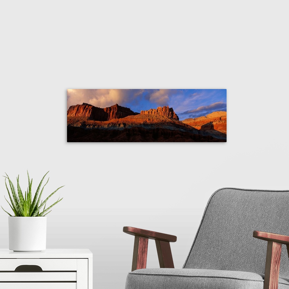 A modern room featuring Capitol Reef National Park Utah