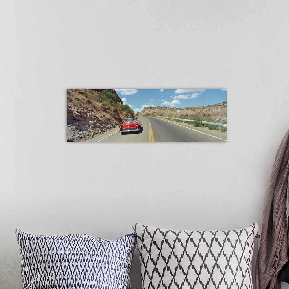 A bohemian room featuring Car on a highway, Route 66, Kingman, Mohave County, Arizona,