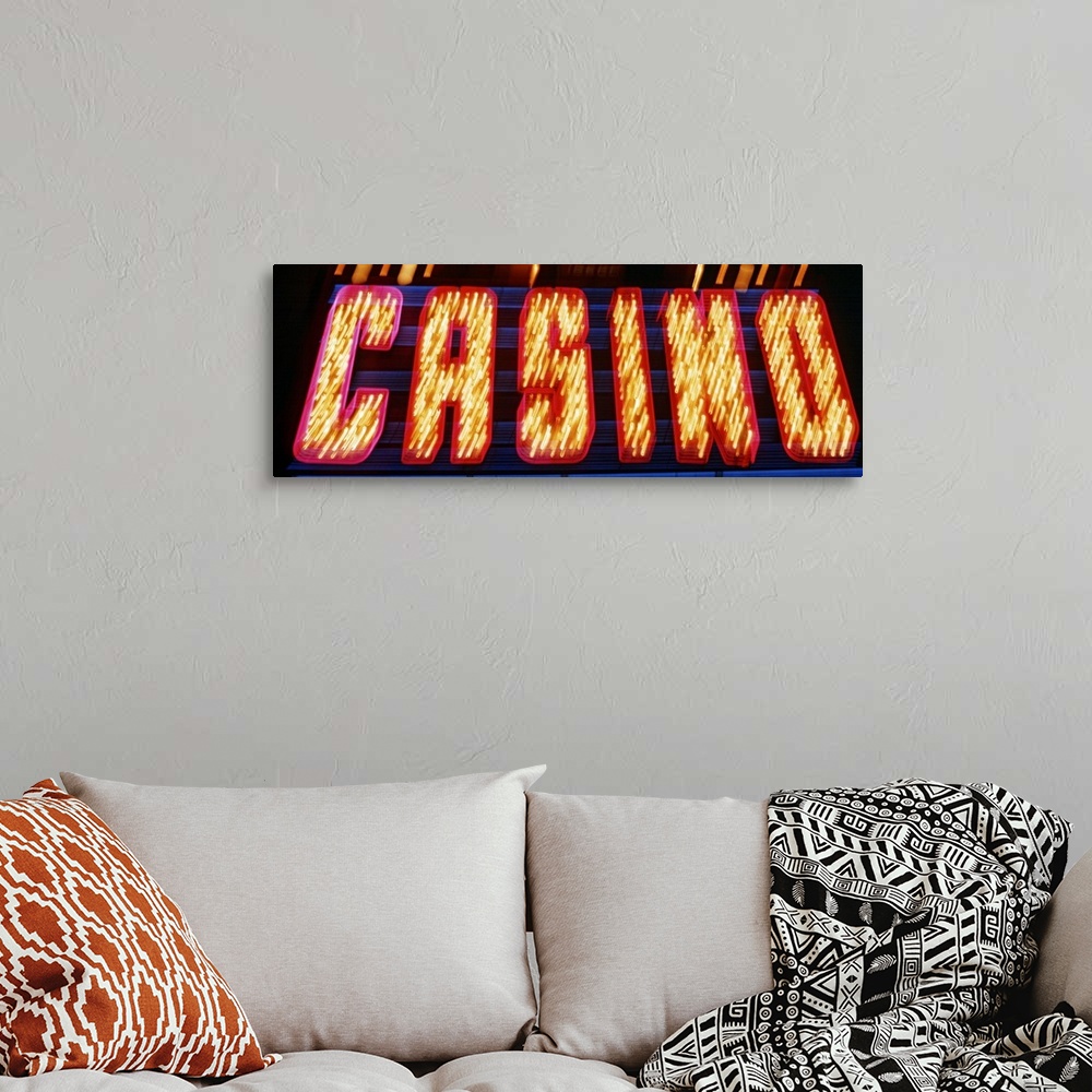 A bohemian room featuring Casino Sign Las Vegas NV