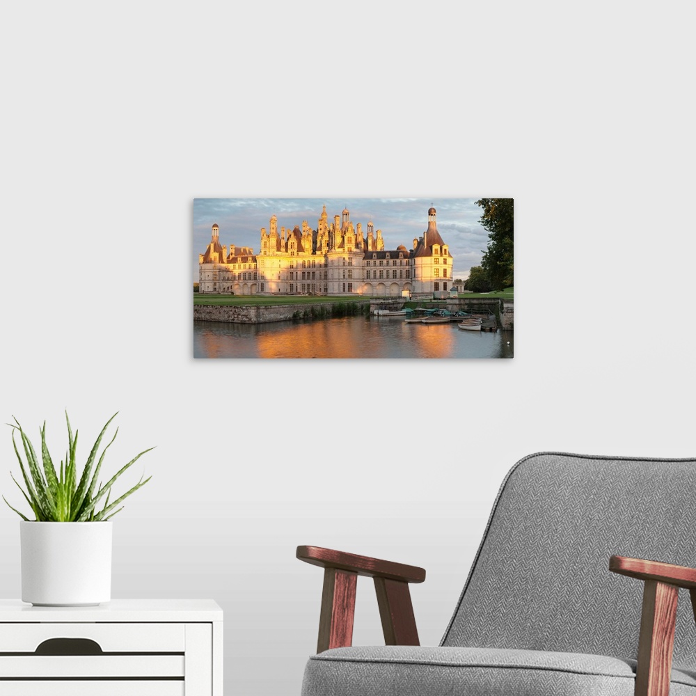 A modern room featuring Castle at the waterfront, Chateau Royal de Chambord, Loire River, Centre Region, France
