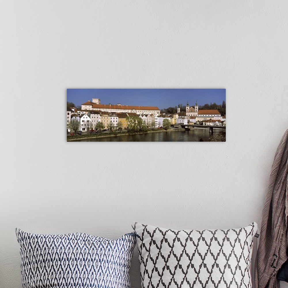 A bohemian room featuring city view with Lamberg Castle, Steyr, Upper Austria, Austria
