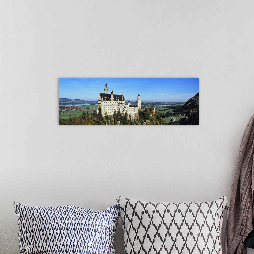 A bohemian room featuring Castle on a hill, Neuschwanstein Castle, Ostallgau, Bavaria, Germany