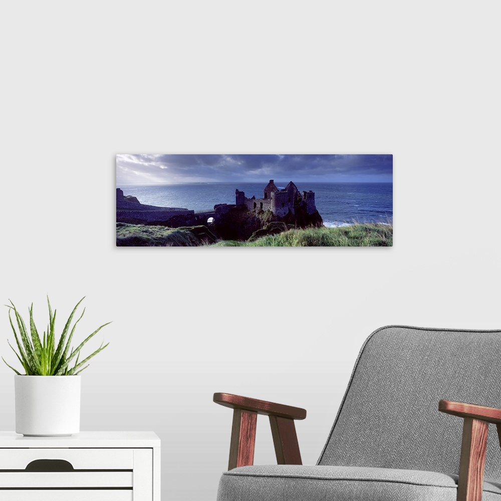 A modern room featuring Castle on the coast, Dunluce Castle, County Antrim, Northern Ireland