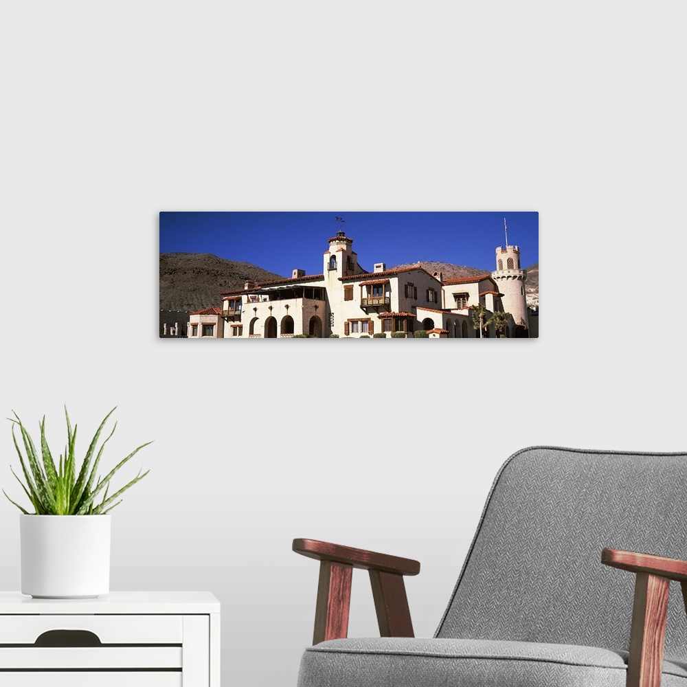A modern room featuring Scotty's Castle,Mojave Desert Area near Death Valley National Park, Southeastern CA