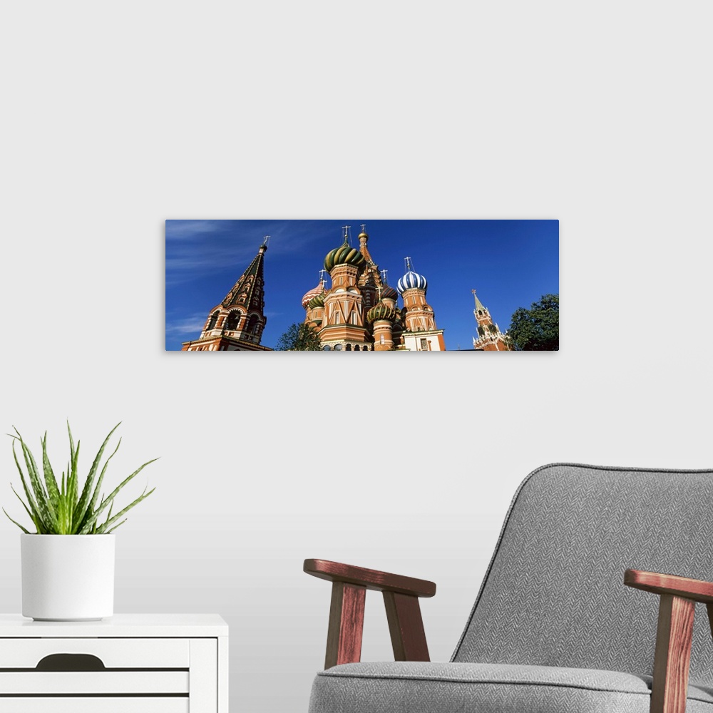 A modern room featuring Cathedral, St. Basil's Cathedral, Red Square, Moscow, Russia