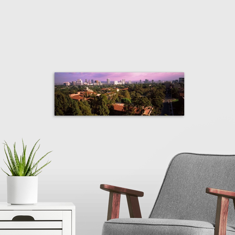 A modern room featuring Century City and UCLA campus, Los Angeles, California