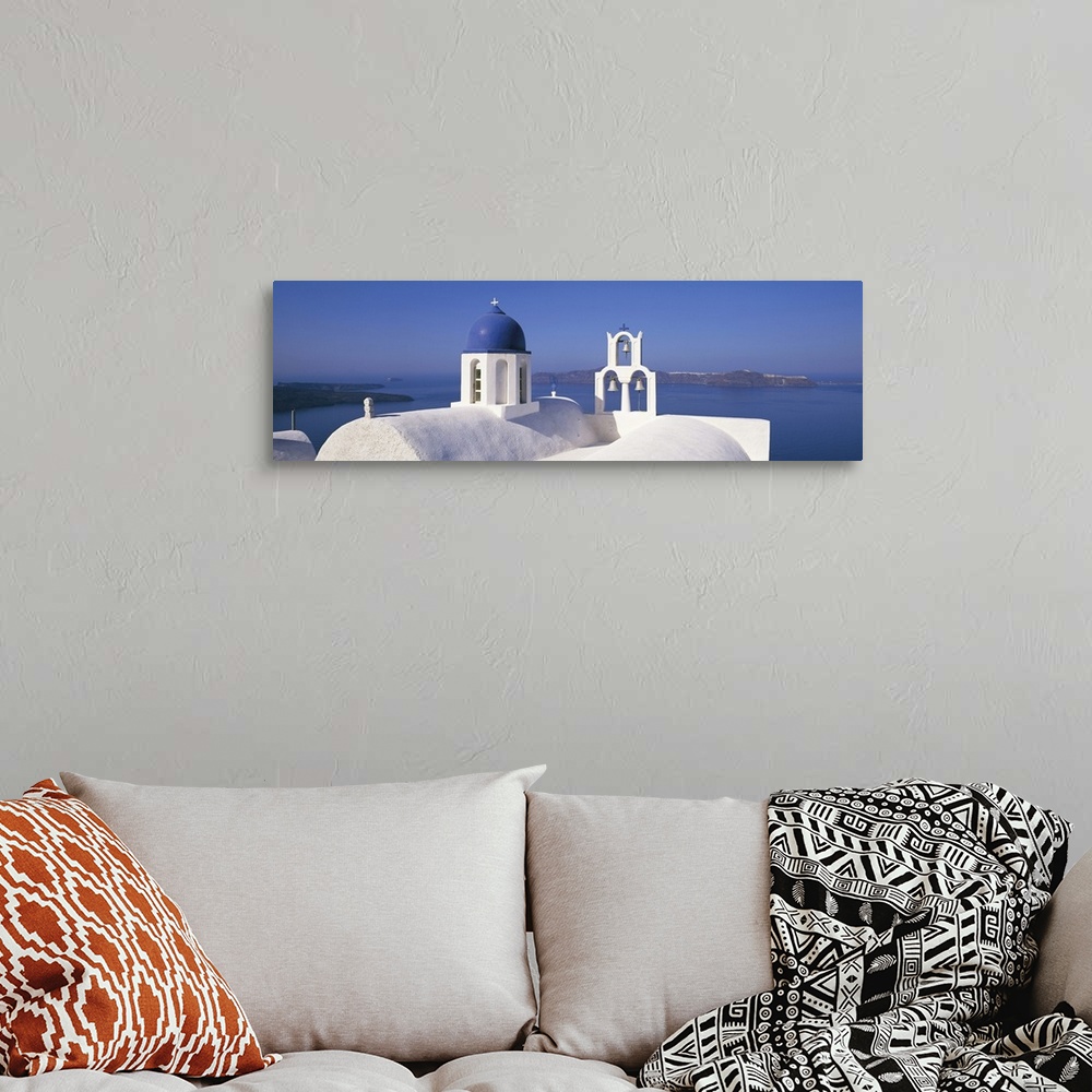 A bohemian room featuring Church Aegean Sea Santorini Greece