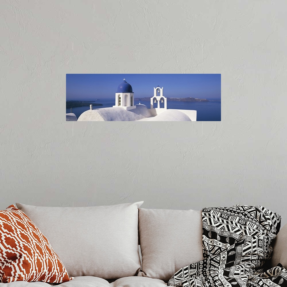 A bohemian room featuring Church Aegean Sea Santorini Greece