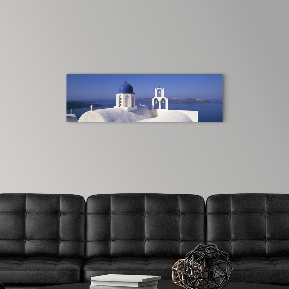 A modern room featuring Church Aegean Sea Santorini Greece