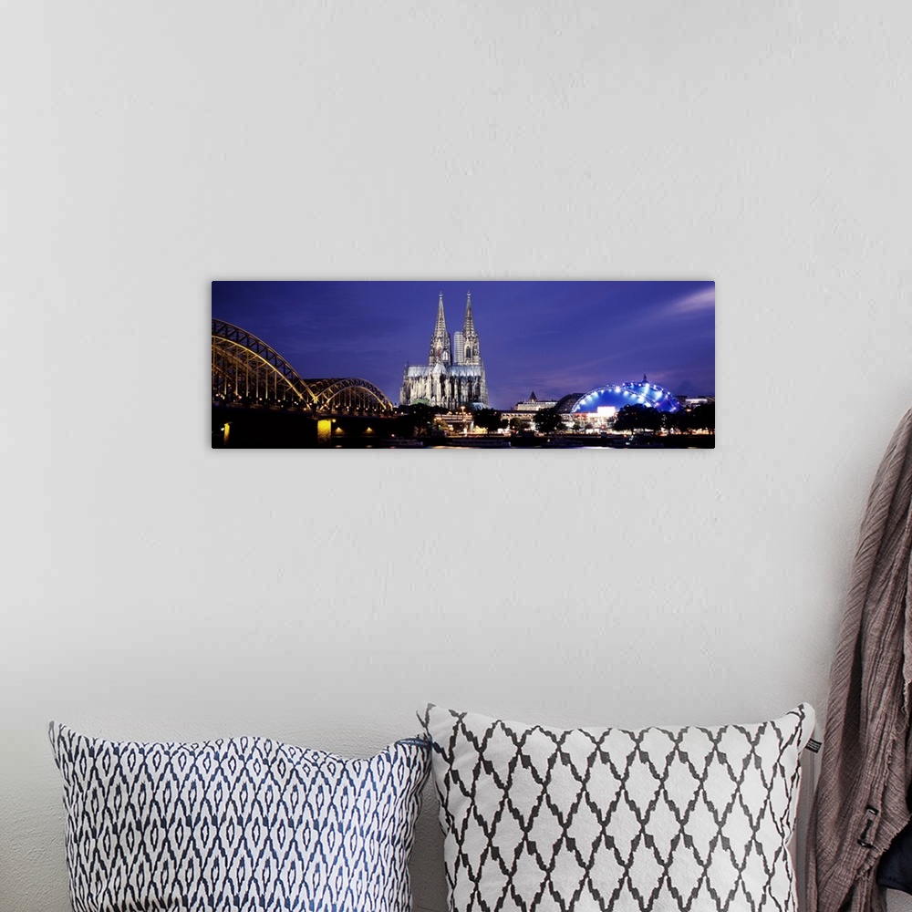 A bohemian room featuring Germany, Cologne, Hohenzollern Bridge, Cathedral and musical dome