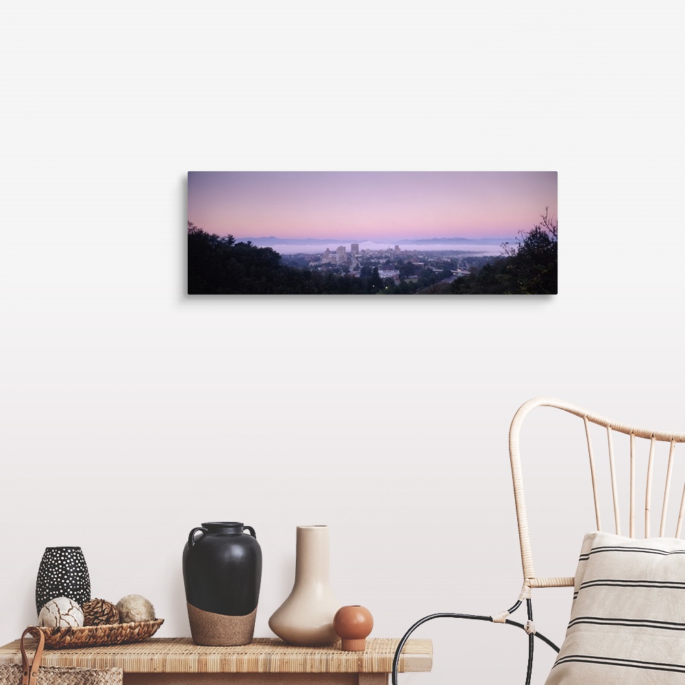 A farmhouse room featuring City at morning, Asheville, Buncombe County, North Carolina