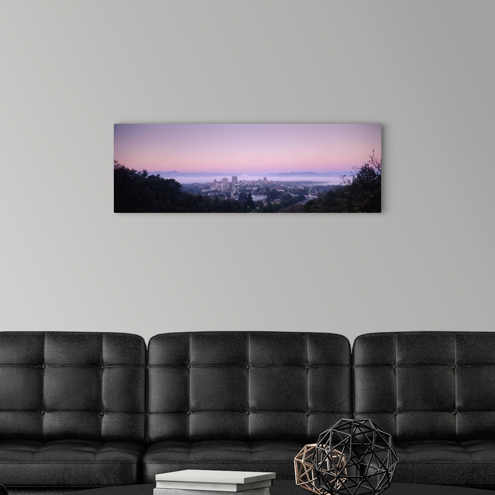 A modern room featuring City at morning, Asheville, Buncombe County, North Carolina