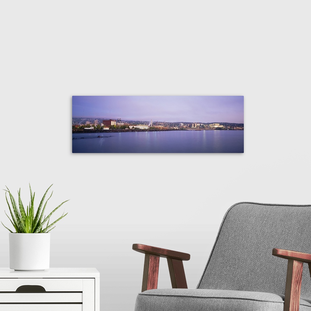 A modern room featuring City At The Waterfront, Lake Superior, Duluth, Minnesota
