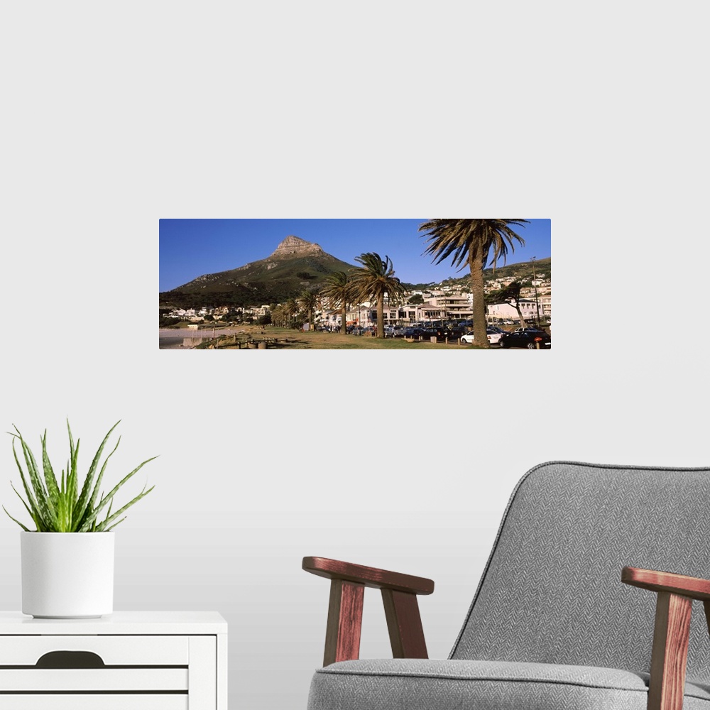 A modern room featuring City at the waterfront, Lion's Head, Camps Bay, Cape Town, Western Cape Province, South Africa