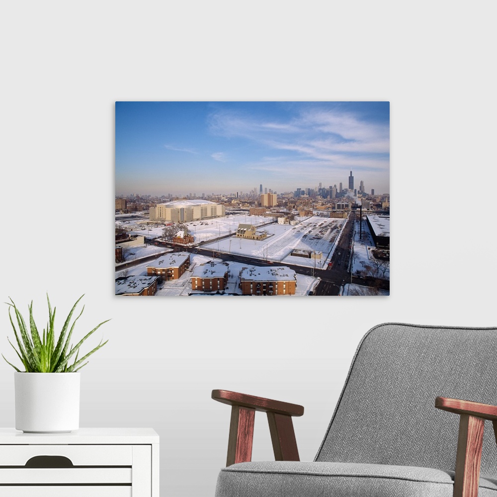 A modern room featuring City, United Center, Chicago, Cook County, Illinois
