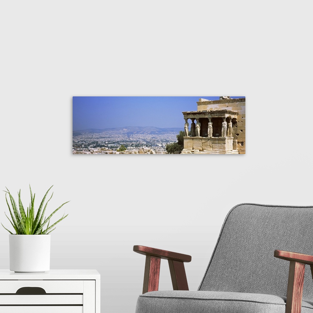 A modern room featuring City viewed from a temple, Erechtheion, Acropolis, Athens, Greece