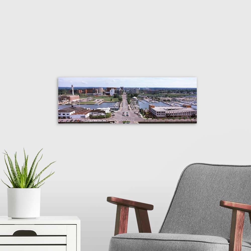 A modern room featuring City viewed from Bicentennial Tower Lake Erie Erie Pennsylvania