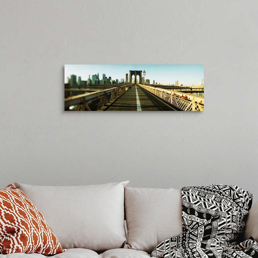 A bohemian room featuring City viewed from Brooklyn Bridge Manhattan New York City New York State