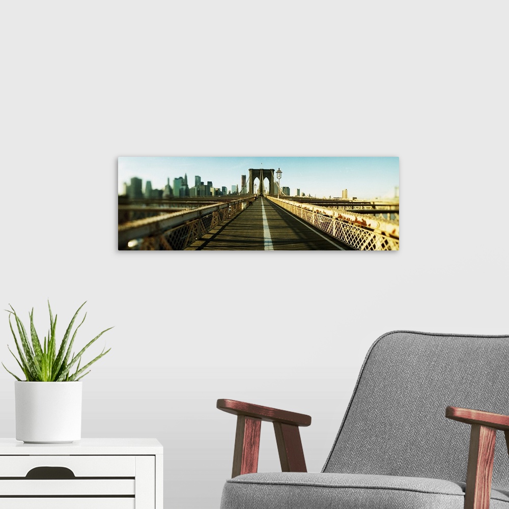 A modern room featuring City viewed from Brooklyn Bridge Manhattan New York City New York State