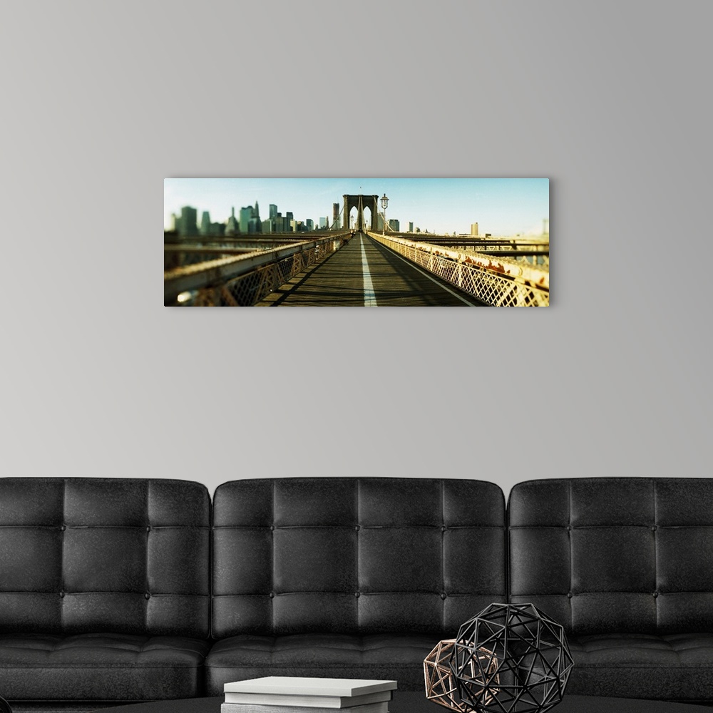 A modern room featuring City viewed from Brooklyn Bridge Manhattan New York City New York State